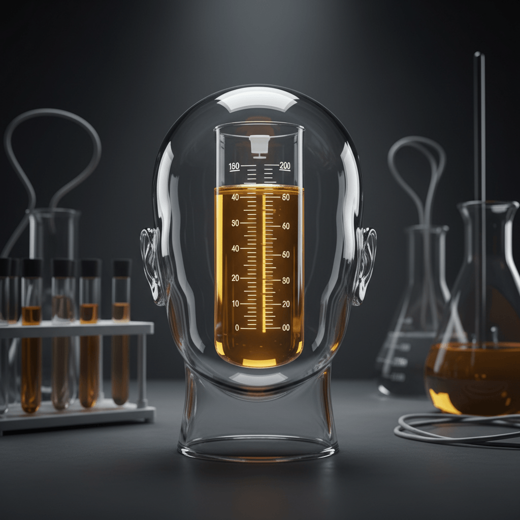 A countdown clock and a glass of water on a dark background representing alcohol metabolism timeline